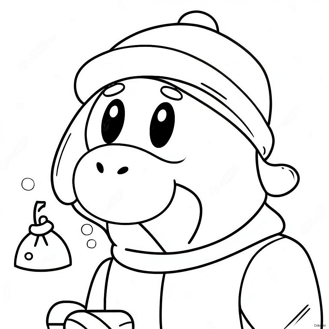 Among Us Crewmate In Santa Hat Coloring Page 42121 34933