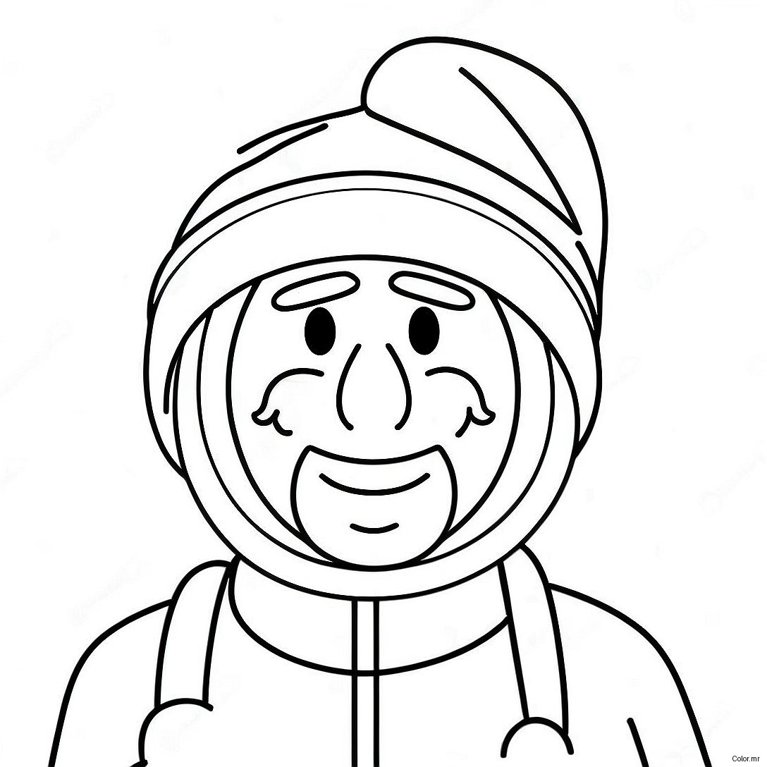 Among Us Crewmate In Santa Hat Coloring Page 42121 34936