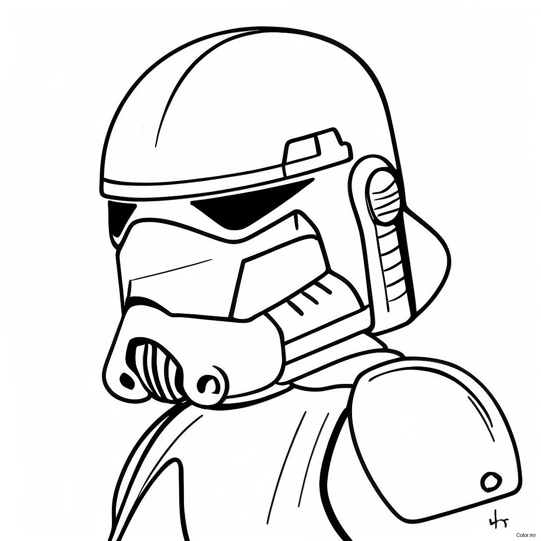 Battle Ready Phase 1 Clone Trooper Coloring Page 66211 54688