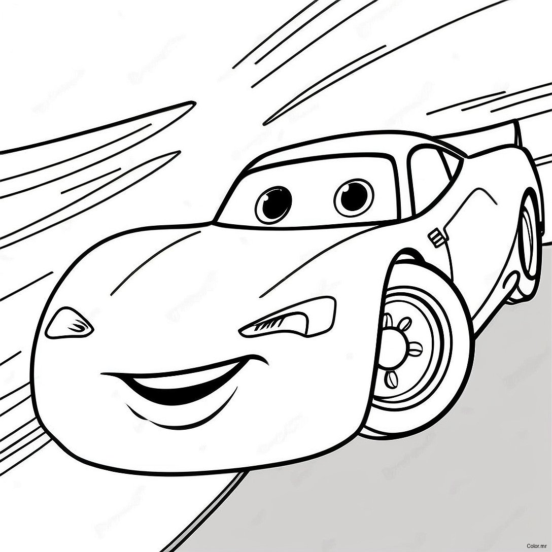 Cars 3 Lightning Mcqueen Racing Action Coloring Page 59606 49474