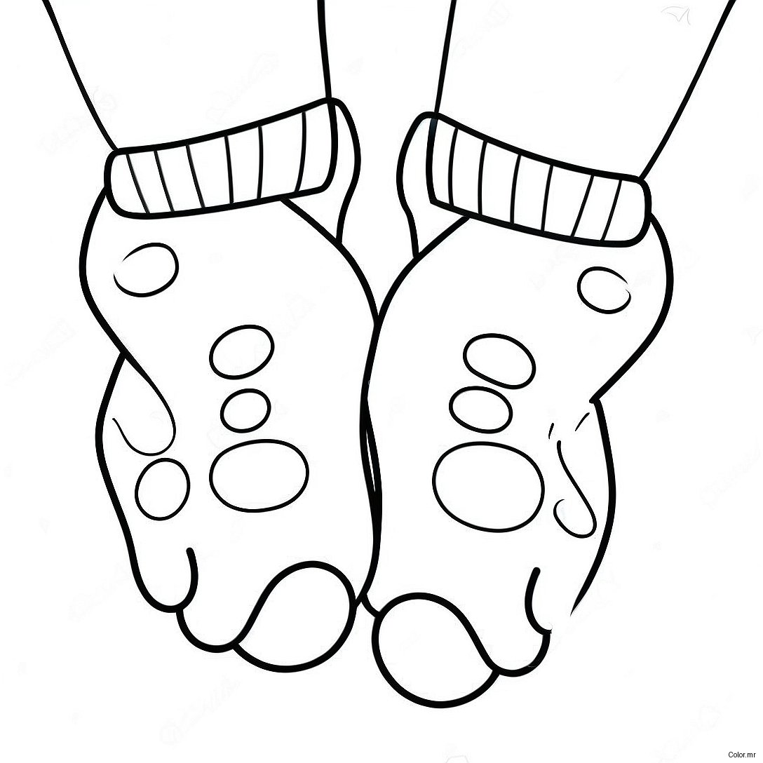 Cartoon Feet With Funny Socks Coloring Page 28436 25776