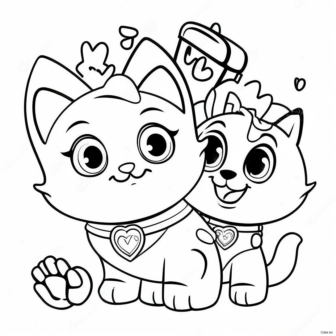 Charming Cat Pack Paw Patrol Coloring Page 64951 53686