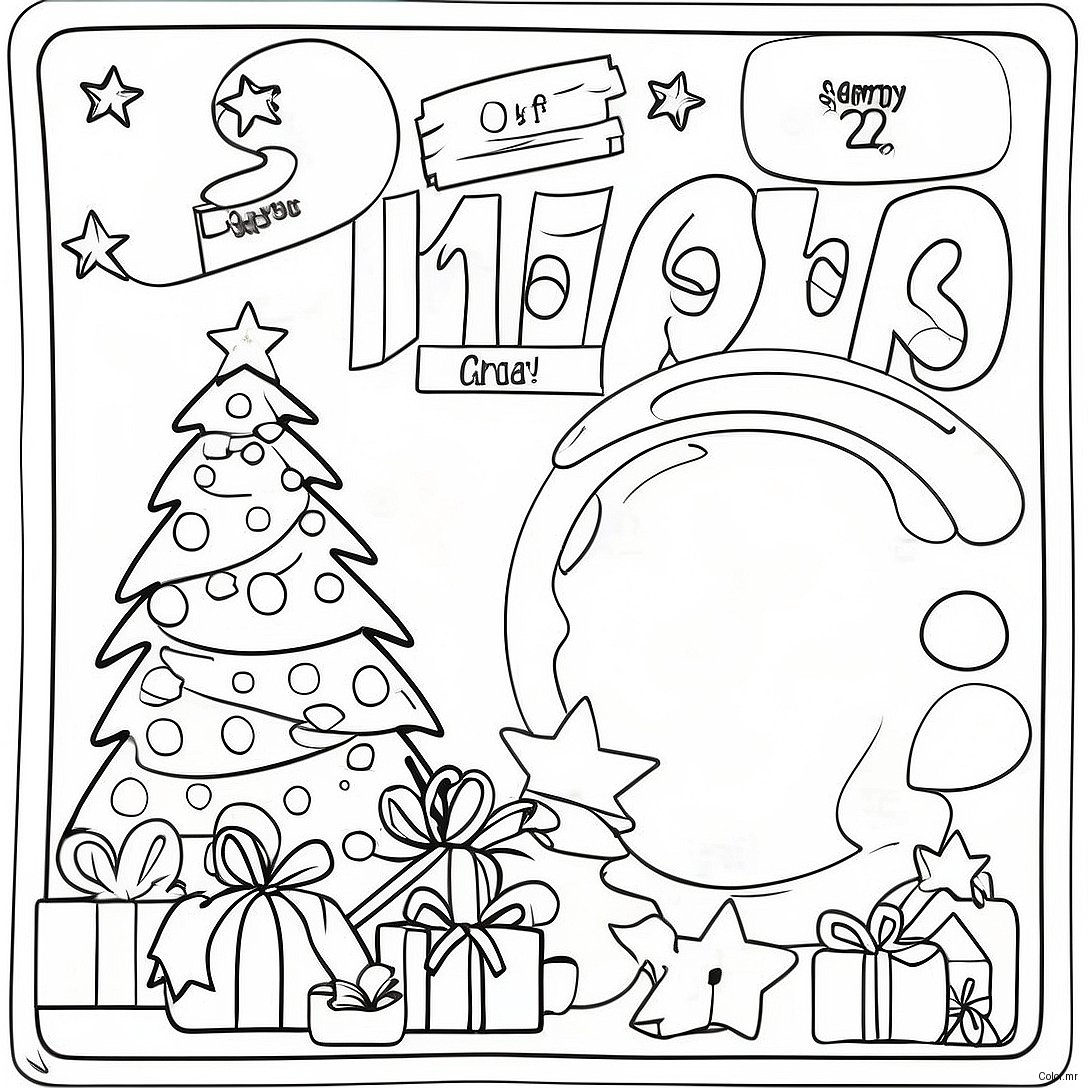 Christmas Countdown Calendar Coloring Page 19538 18277