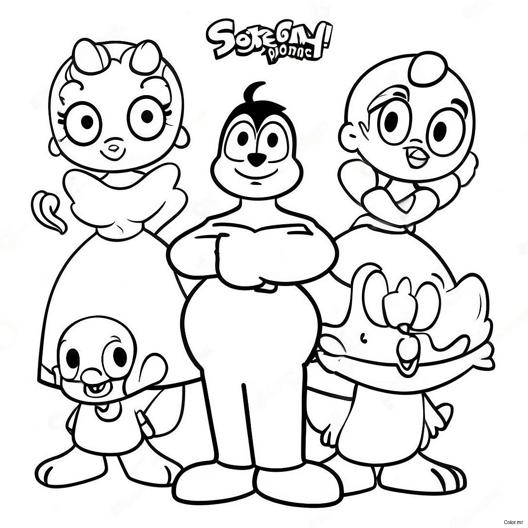 Classic 90 S Cartoon Characters Coloring Page 24495 22497