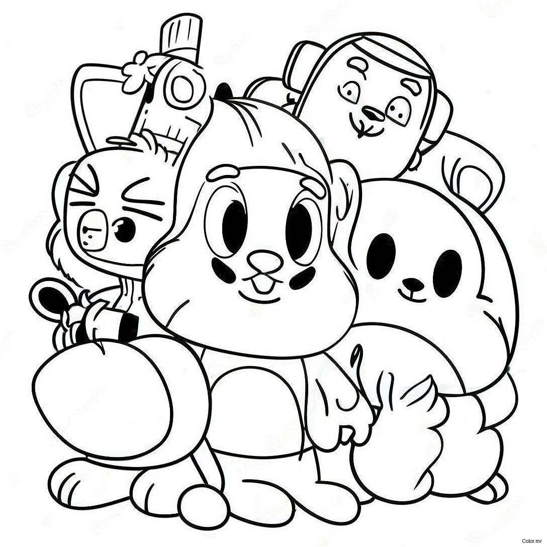 Classic 90 S Cartoon Characters Coloring Page 24495 22499