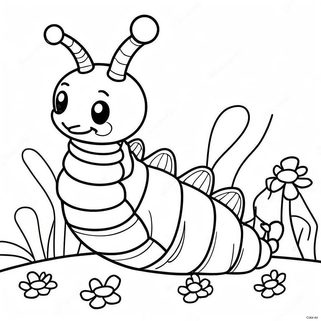 Colorful Caterpillar From Alice In Wonderland Coloring Page 52036 43312