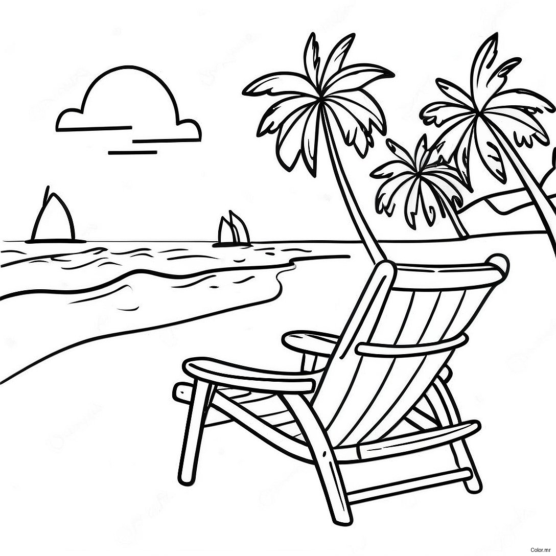 Colorful Dominican Republic Beach Scene Coloring Page 28947 26176