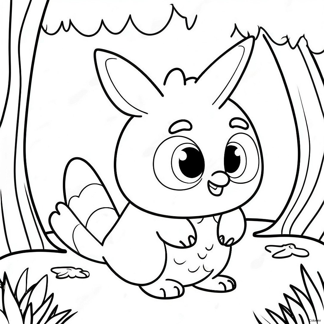 Colorful Hatchimals In A Magical Forest Coloring Page 31429 28138