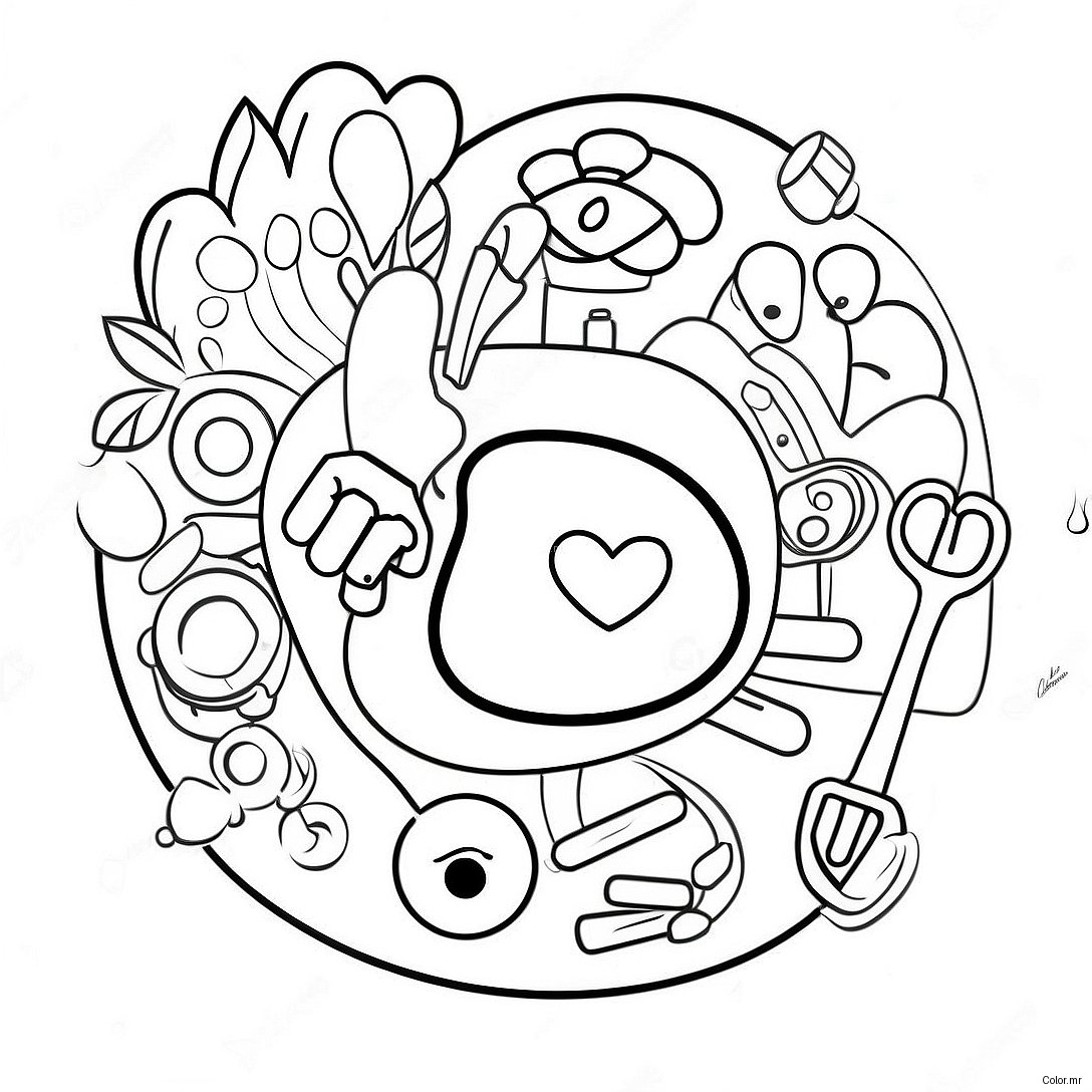 Colorful Healthcare Awareness Poster Coloring Page 23414 21470