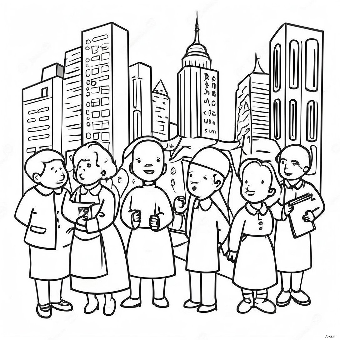 Colorful New City Catechism Characters Coloring Page 67112 55391