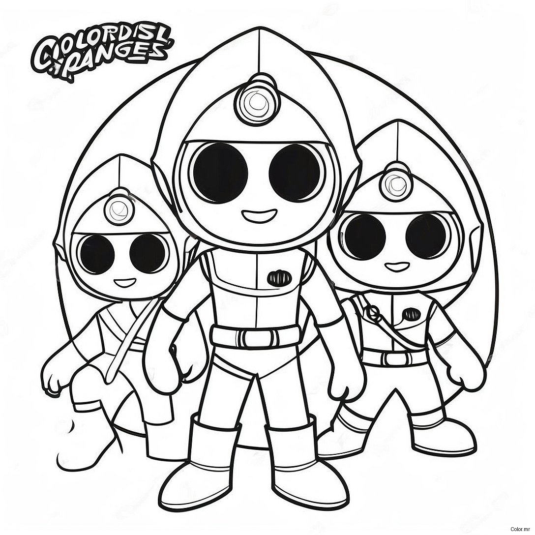 Colorful Rainbow Rangers Adventure Coloring Page 5614 4485