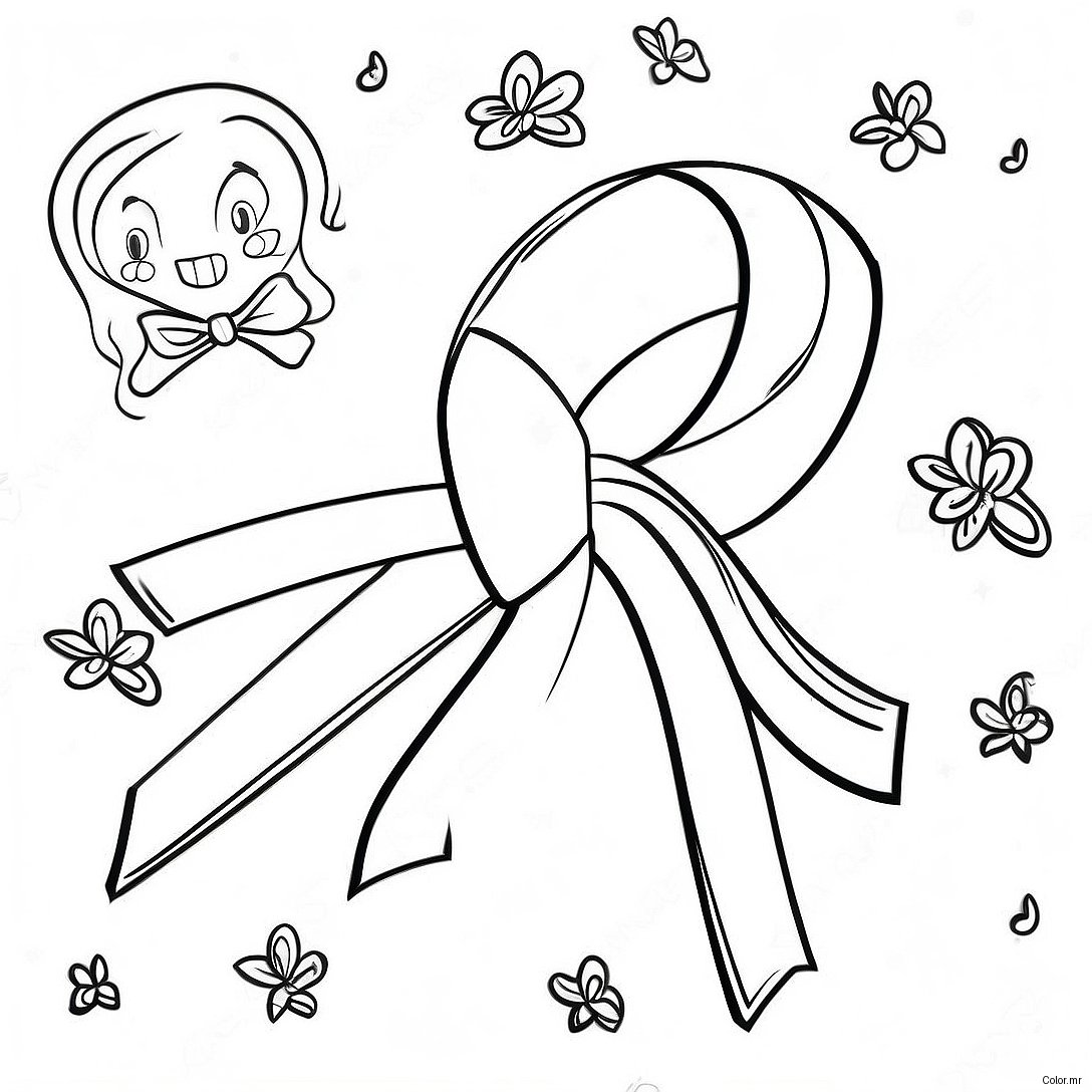 Colorful Red Ribbon Week Celebration Coloring Page 17926 15027