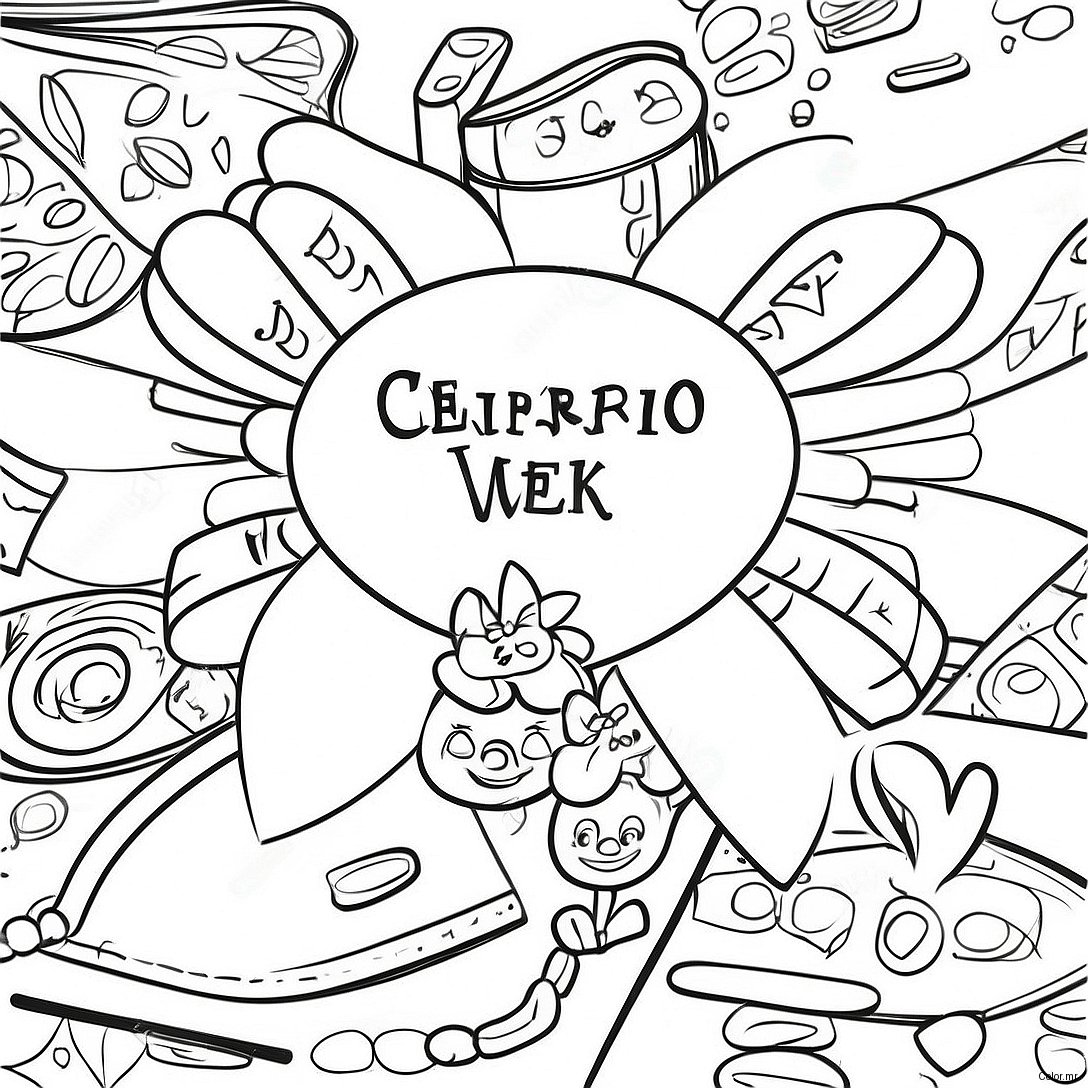 Colorful Red Ribbon Week Celebration Coloring Page 17926 15028