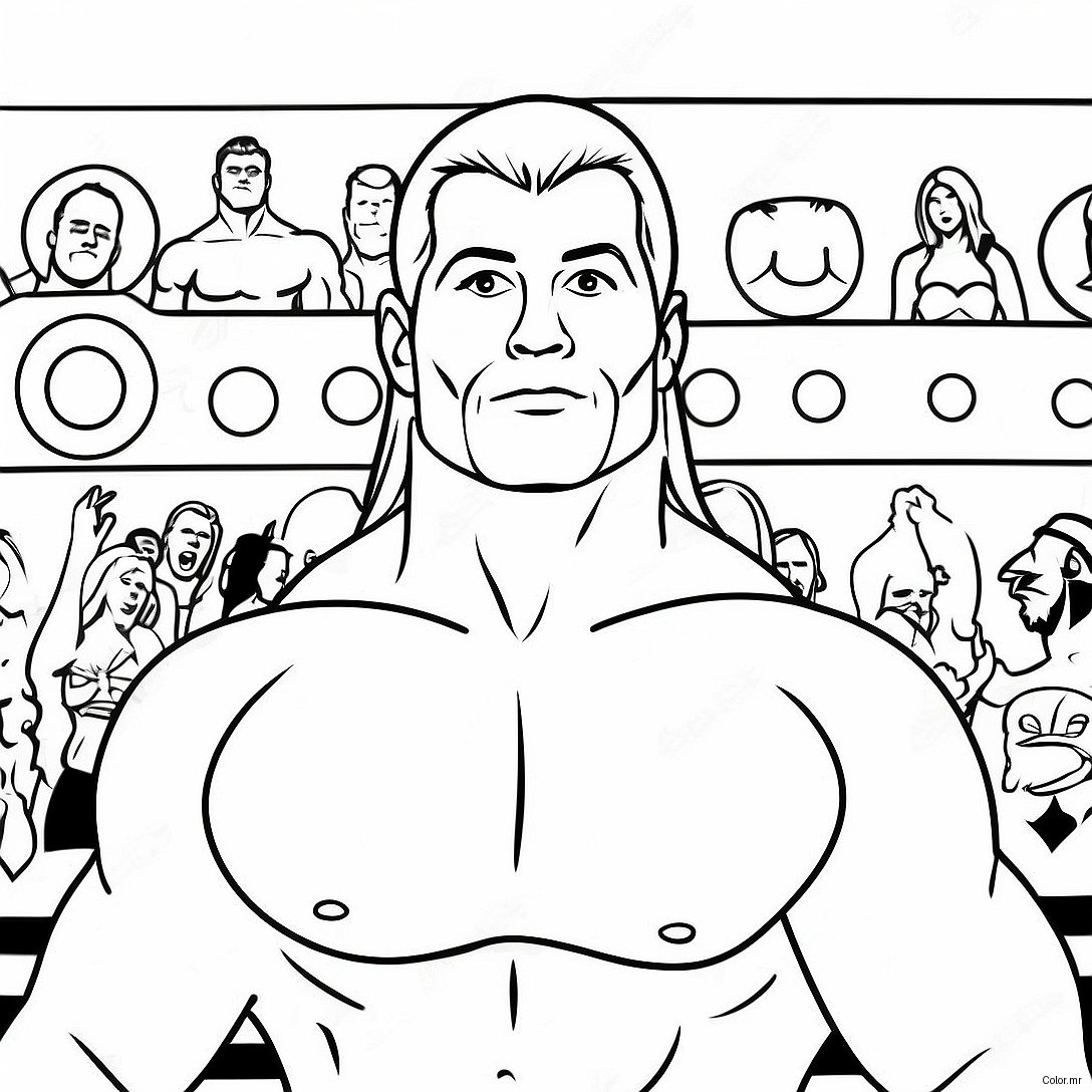 Colorful Wwe Wrestler Hidden Objects Coloring Page 7525 6117