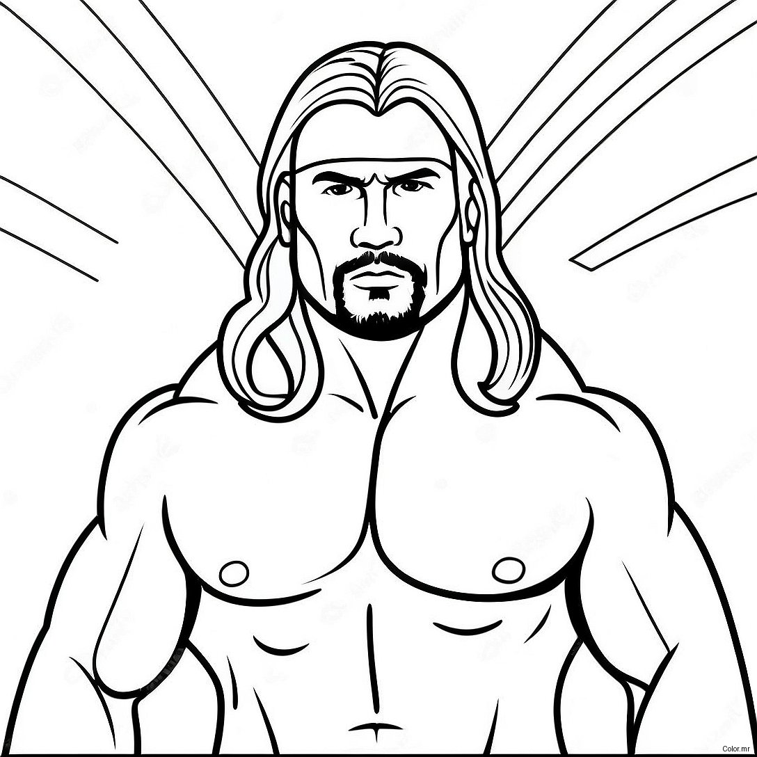 Colorful Wwe Wrestler Hidden Objects Coloring Page 7525 6120