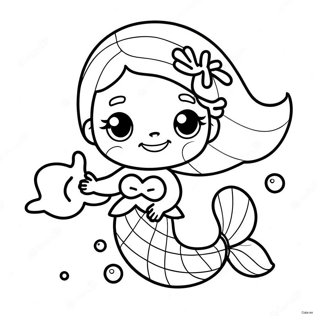 Cute Mermaid Lol Pets Underwater Coloring Page 41380 34348