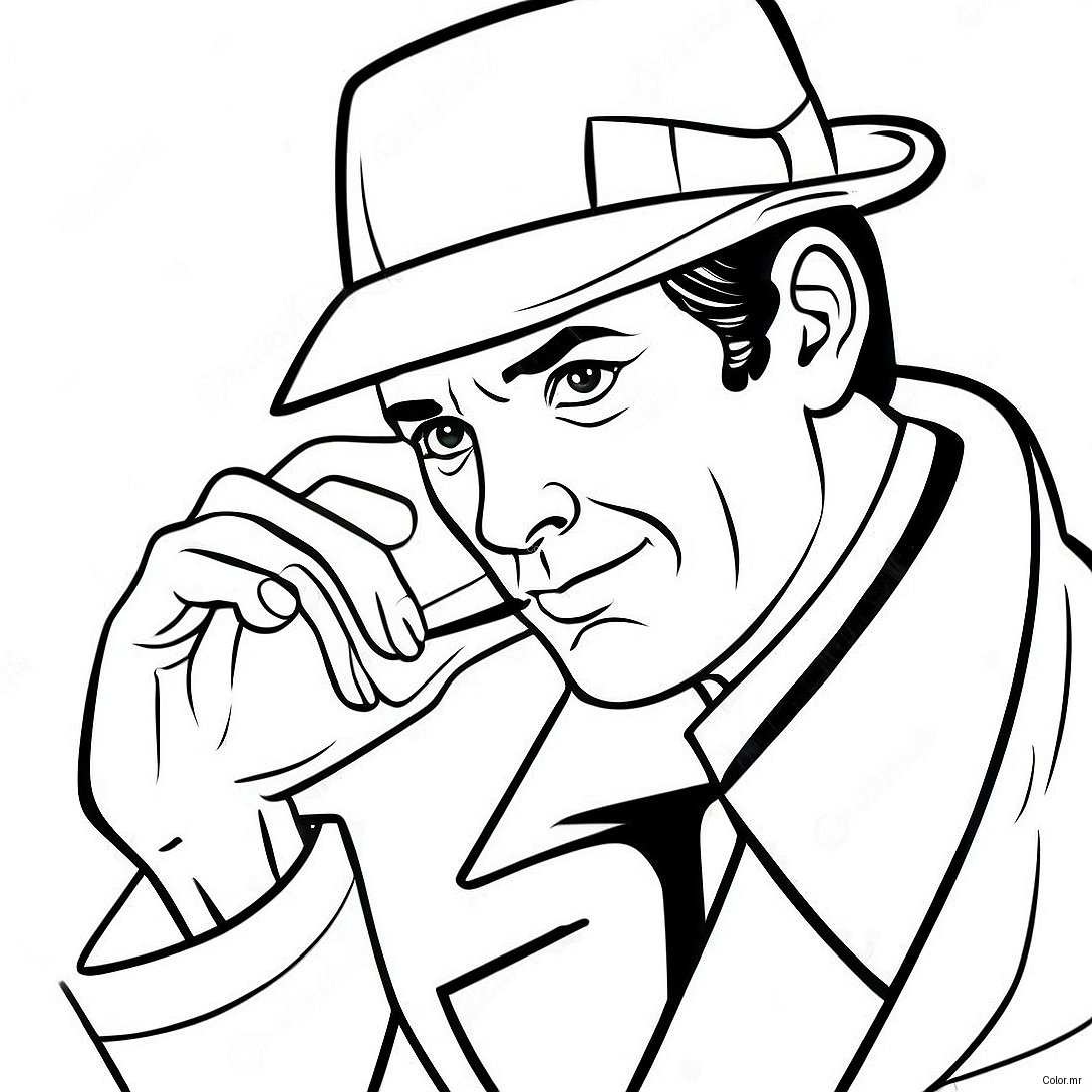 Detective Sherlock Holmes Solving A Mystery Coloring Page 40929 33894