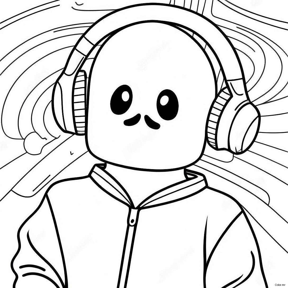 Dj Marshmello With Colorful Headphones Coloring Page 30789 27626