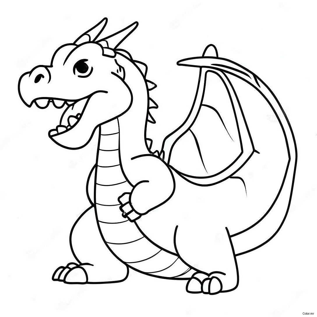 Fire Breathing Dragon In Dragon City Coloring Page 26413 24191