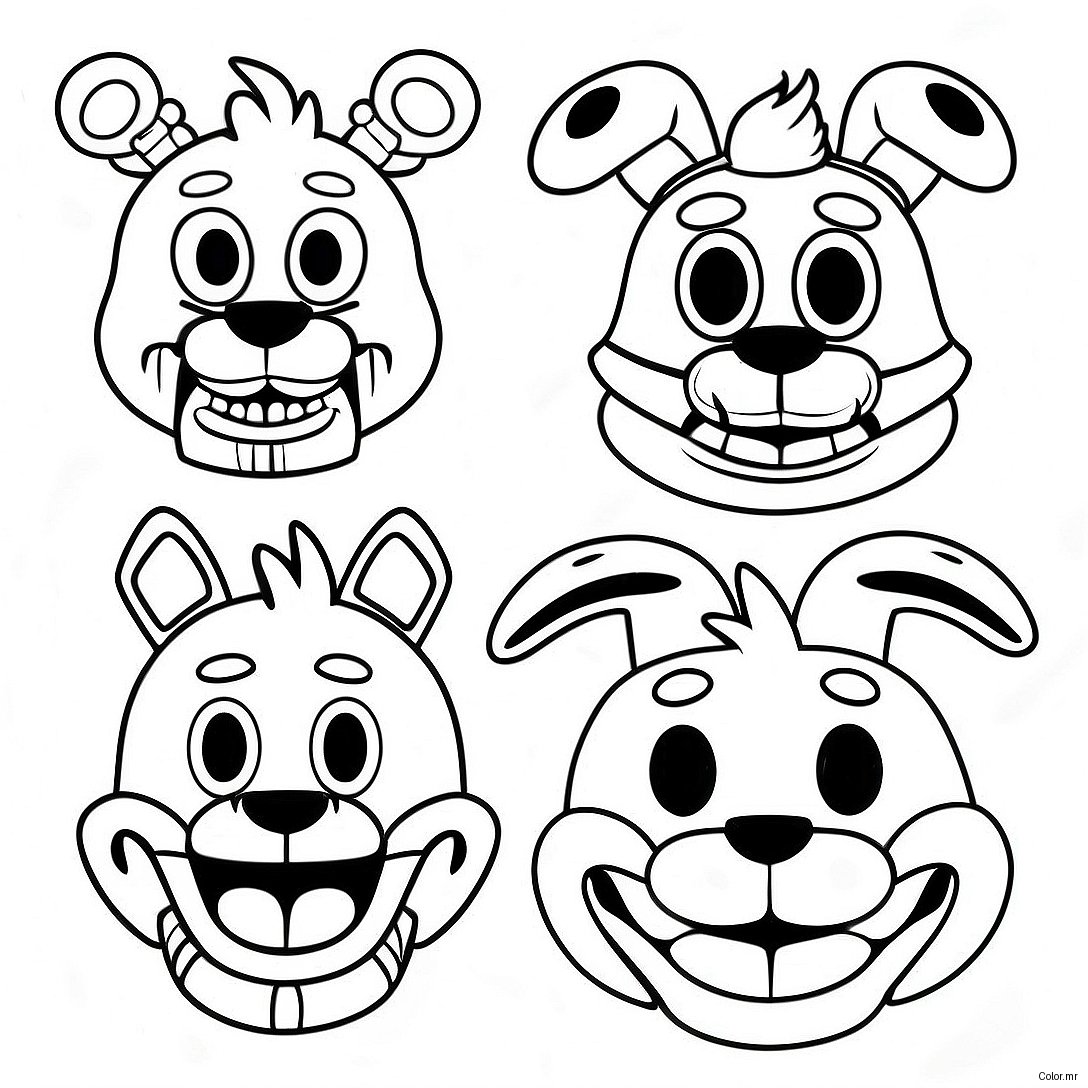 Five Nights At Freddy S Nightmare Characters Coloring Page 8936 7301