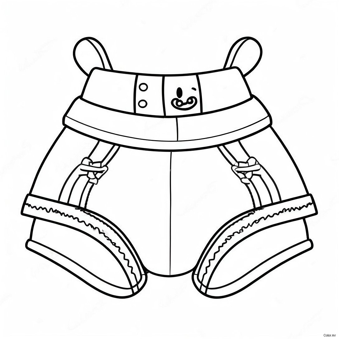 Funny Cartoon Underwear Coloring Page 58105 48291