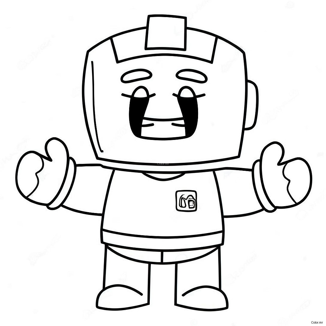 Funny Roblox Noob With A Big Smile Coloring Page 59106 49087