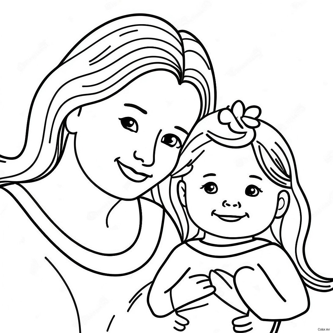 Heartwarming Christian Mothers Day Coloring Page 74636 61575