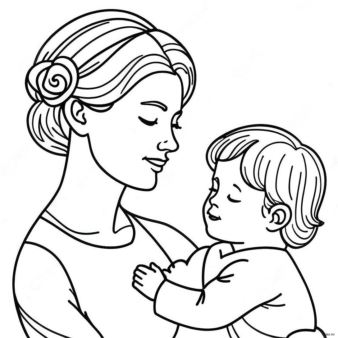 Heartwarming Christian Mothers Day Coloring Page 74636 61576
