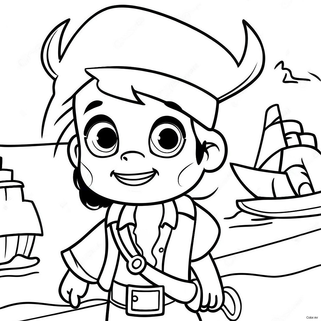 Jake And The Neverland Pirates Adventure Coloring Page 29818 26864