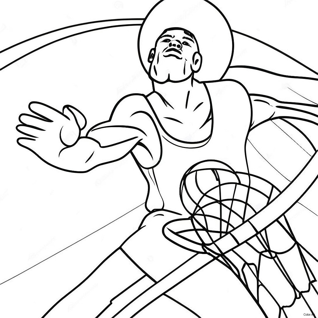 Kevin Durant Dunking Basketball Coloring Page 21453 19774