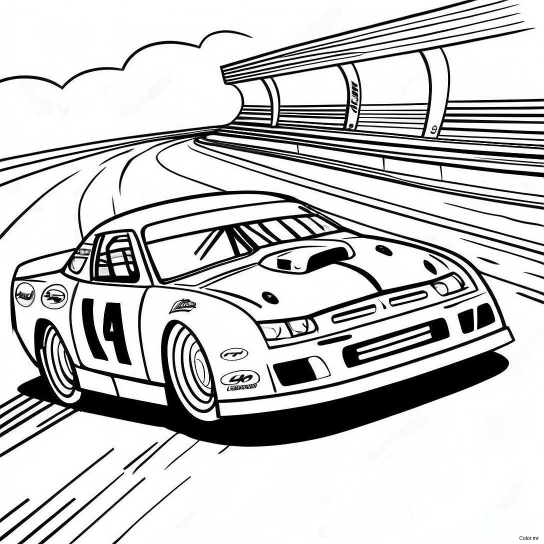 Late Model Dirt Car Racing Coloring Page 58675 48741