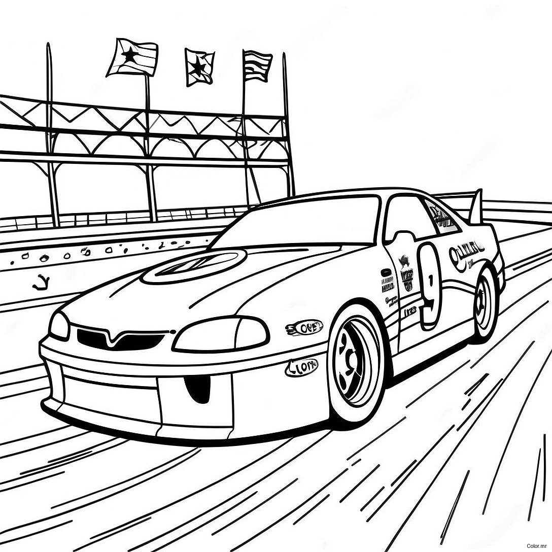 Late Model Dirt Car Racing Coloring Page 58675 48742