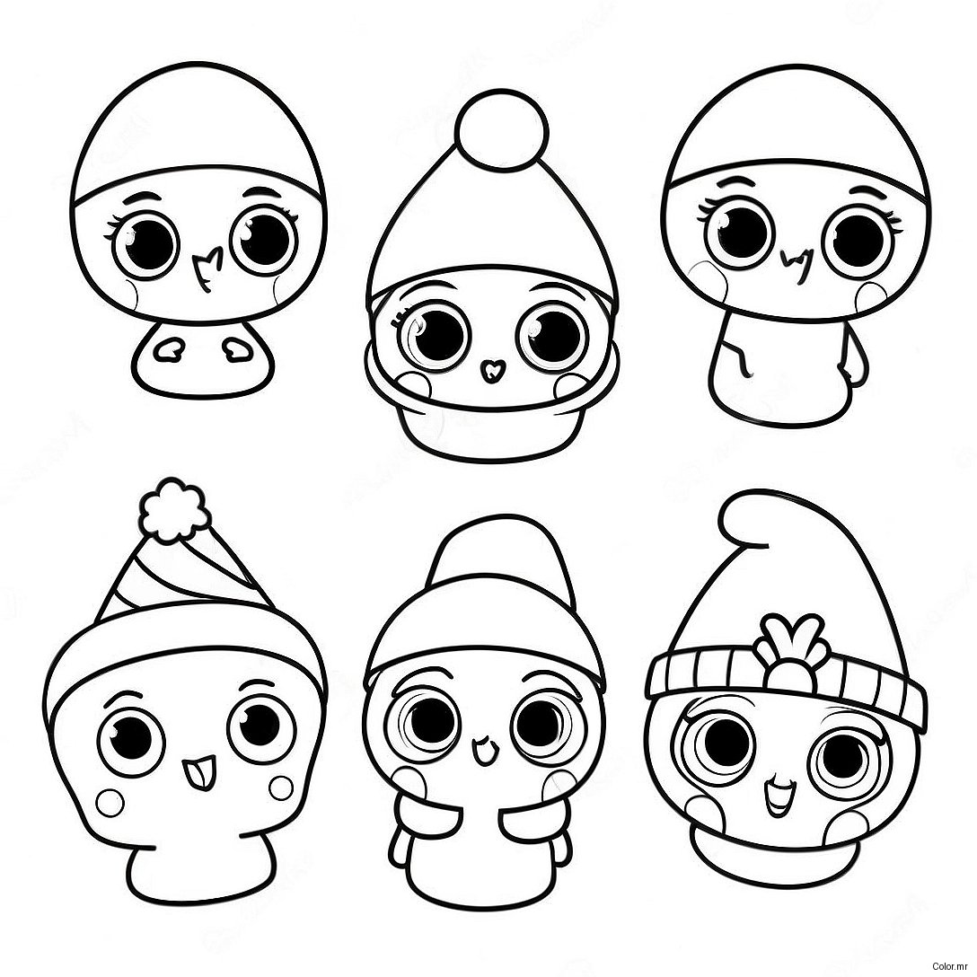 Lol Surprise Dolls In Santa Hats Coloring Page 31809 16354