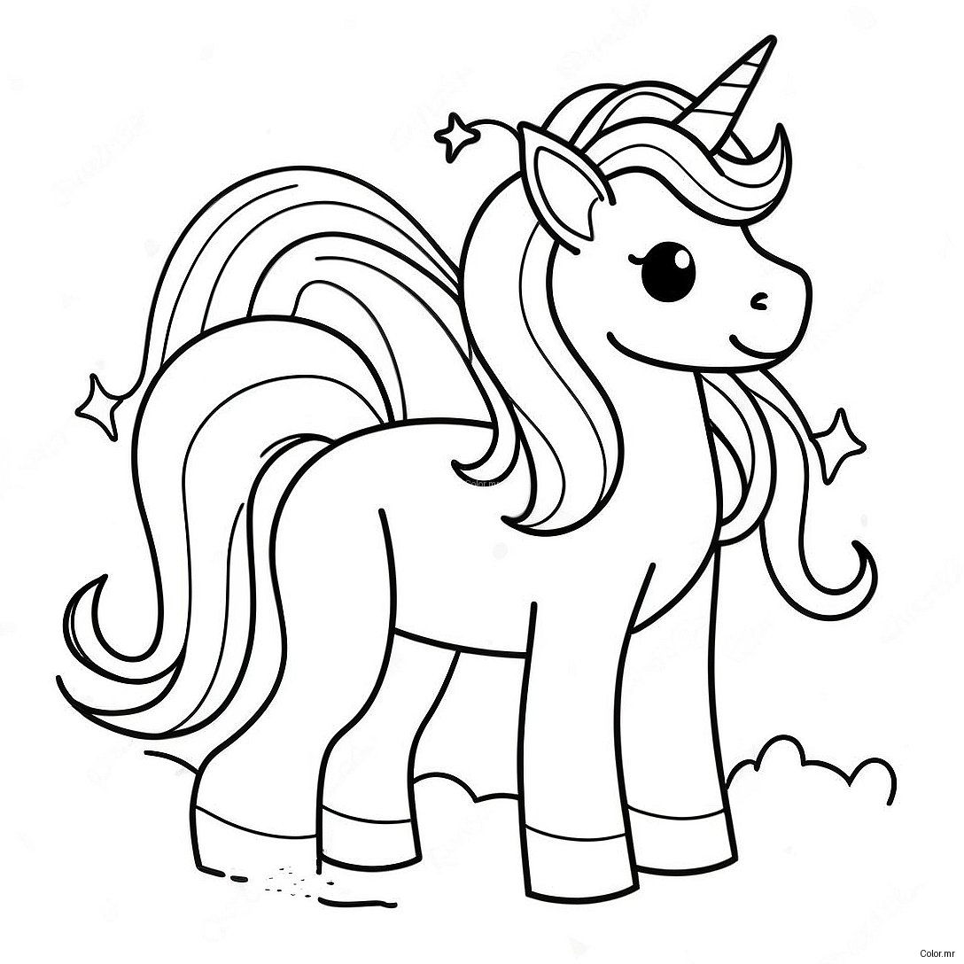Magical Unicorn Puppy In A Rainbow Coloring Page 9787 7990
