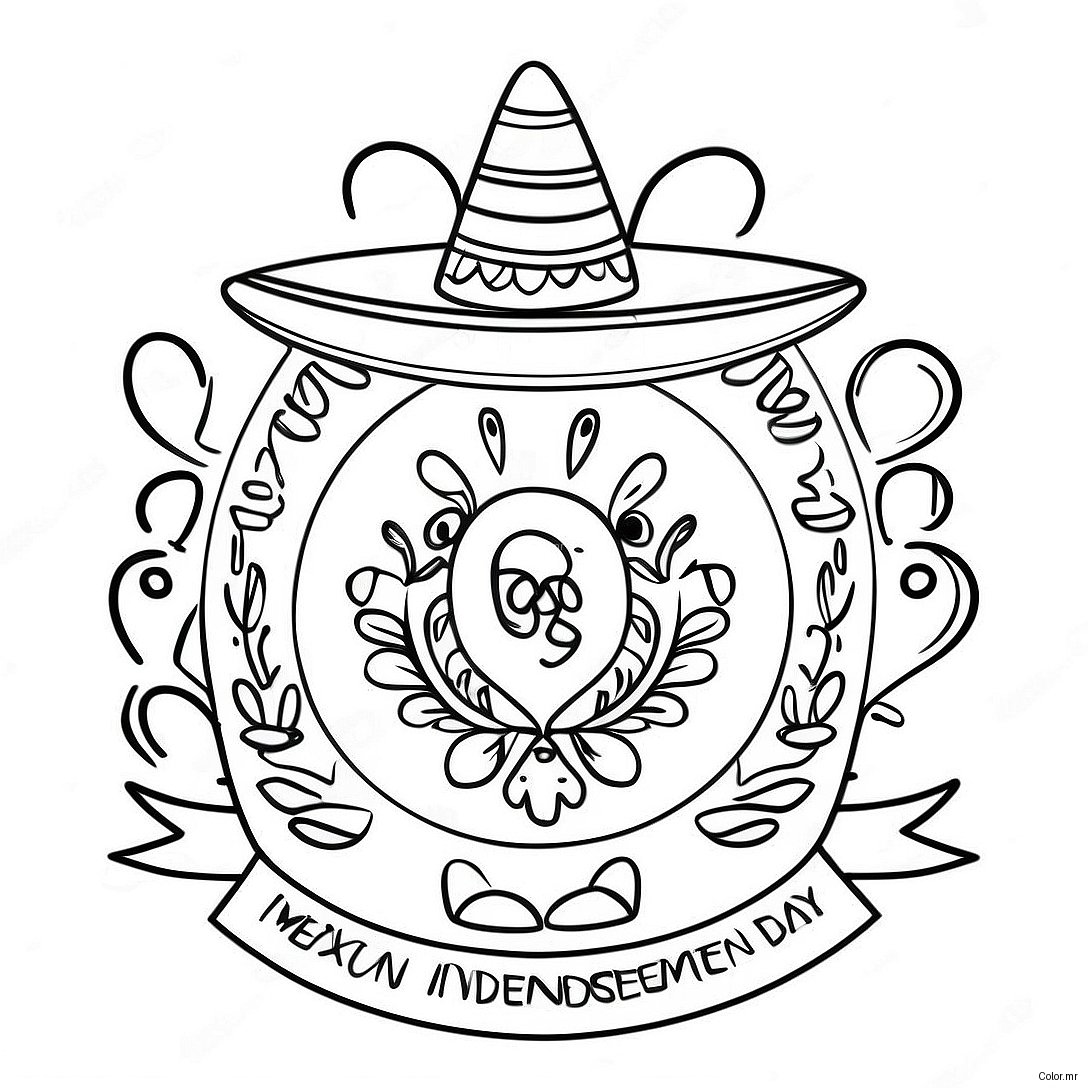 Mexican Independence Day Symbols Coloring Page 39238 32577