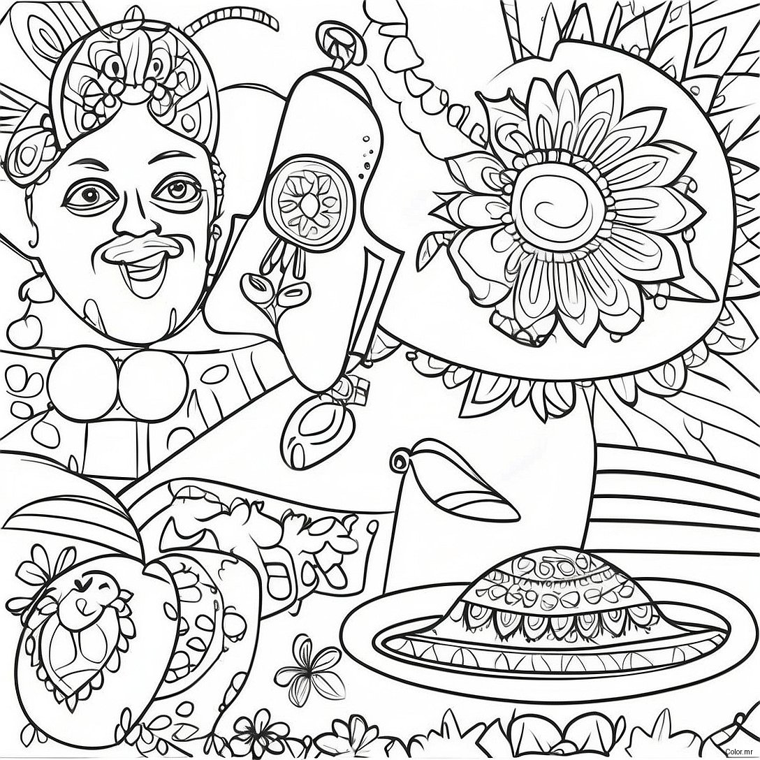 Mexican Independence Day Symbols Coloring Page 39238 32580