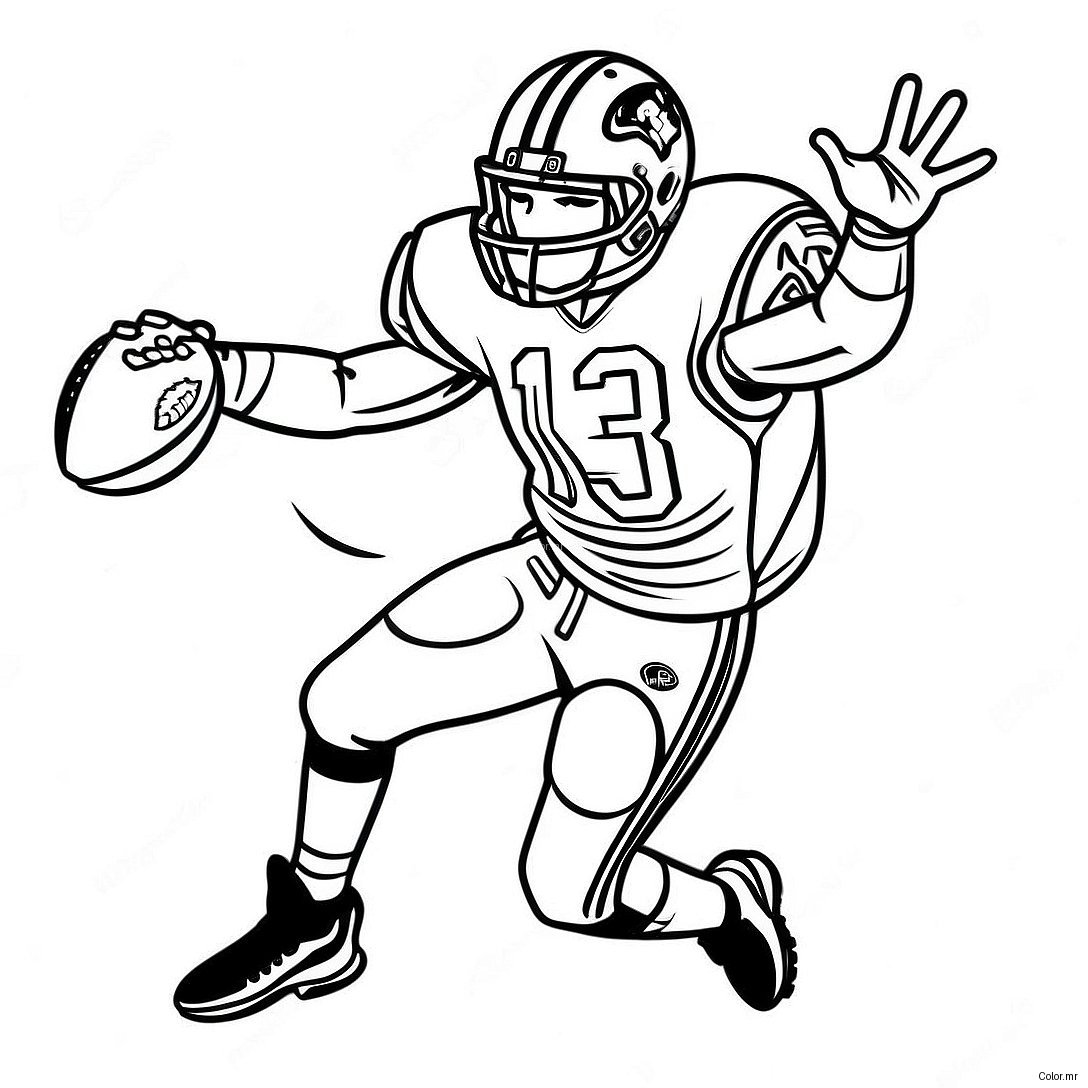 Odell Beckham Jr Catching A Football Coloring Page 25626 23584