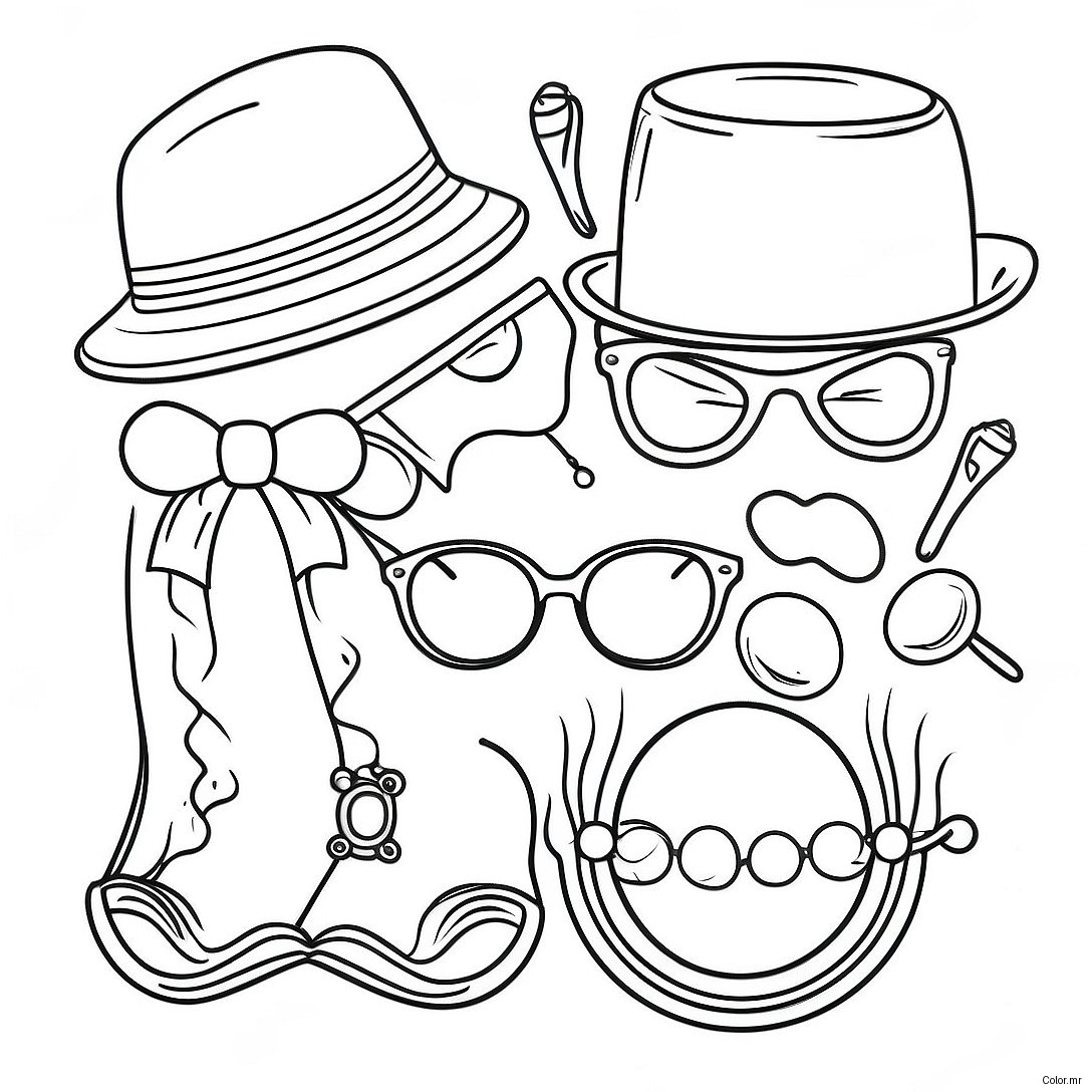 Pagina Para Colorir Acessorios Vintage Hipster 33242 17470