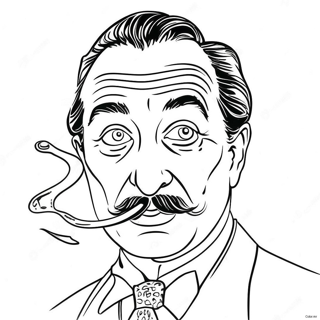 Pagina Para Colorir Arte Surrealista De Salvador Dali 67252 55493