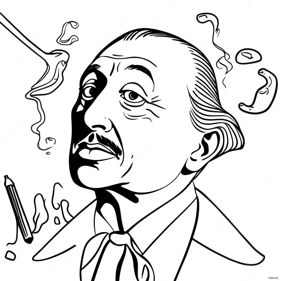 Pagina Para Colorir Arte Surrealista De Salvador Dali 67252 55494