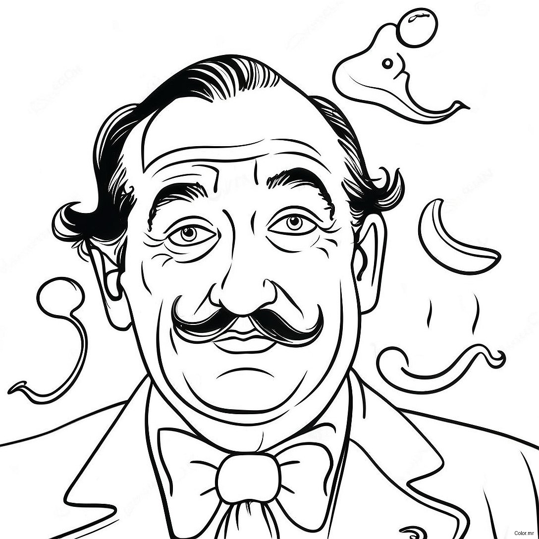 Pagina Para Colorir Arte Surrealista De Salvador Dali 67252 55495