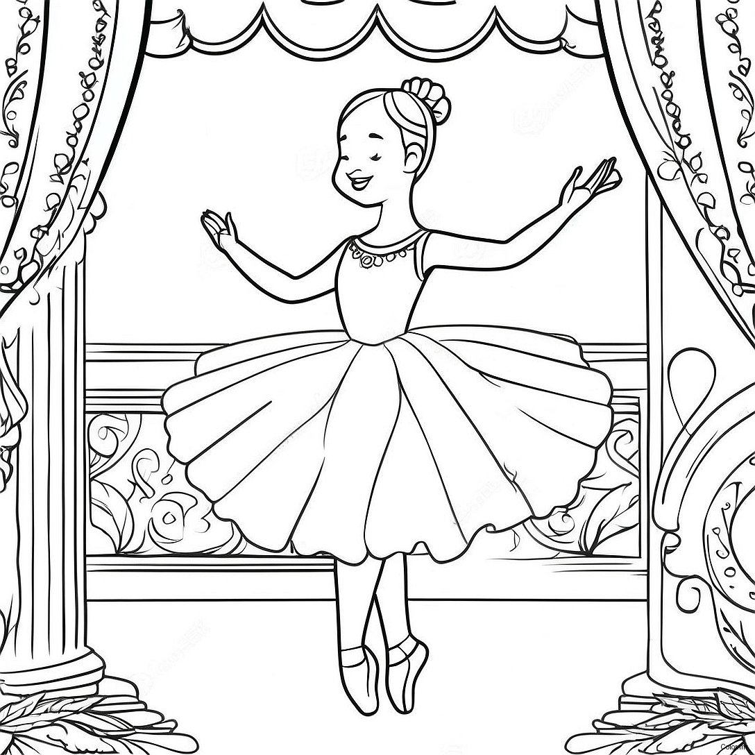 Pagina Para Colorir Bailarina Realista 12567 10457