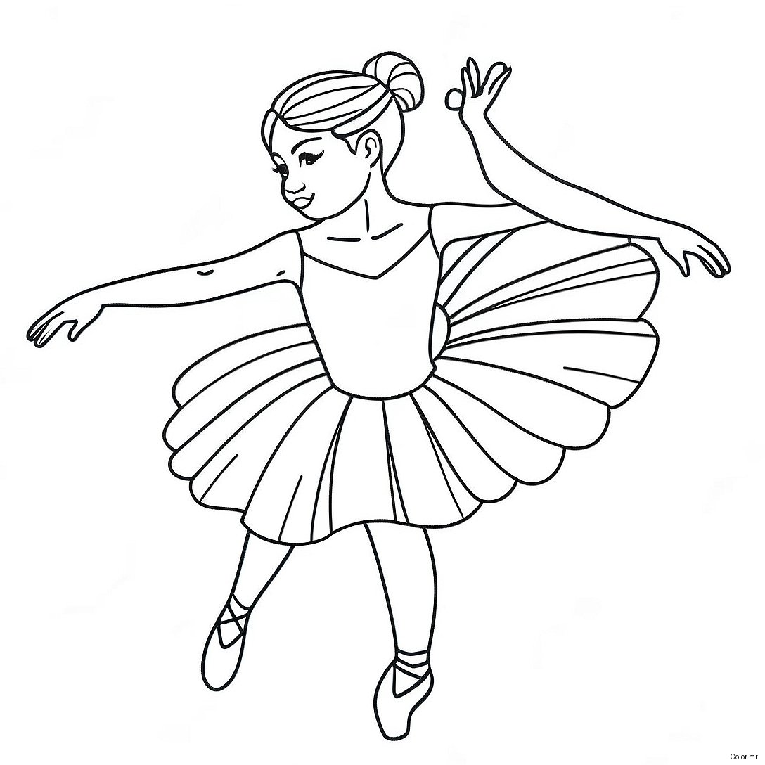 Pagina Para Colorir Bailarina Realista 12567 10458