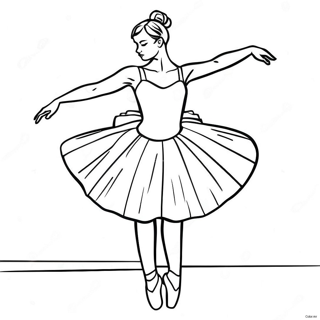 Pagina Para Colorir Bailarina Realista 12567 10459