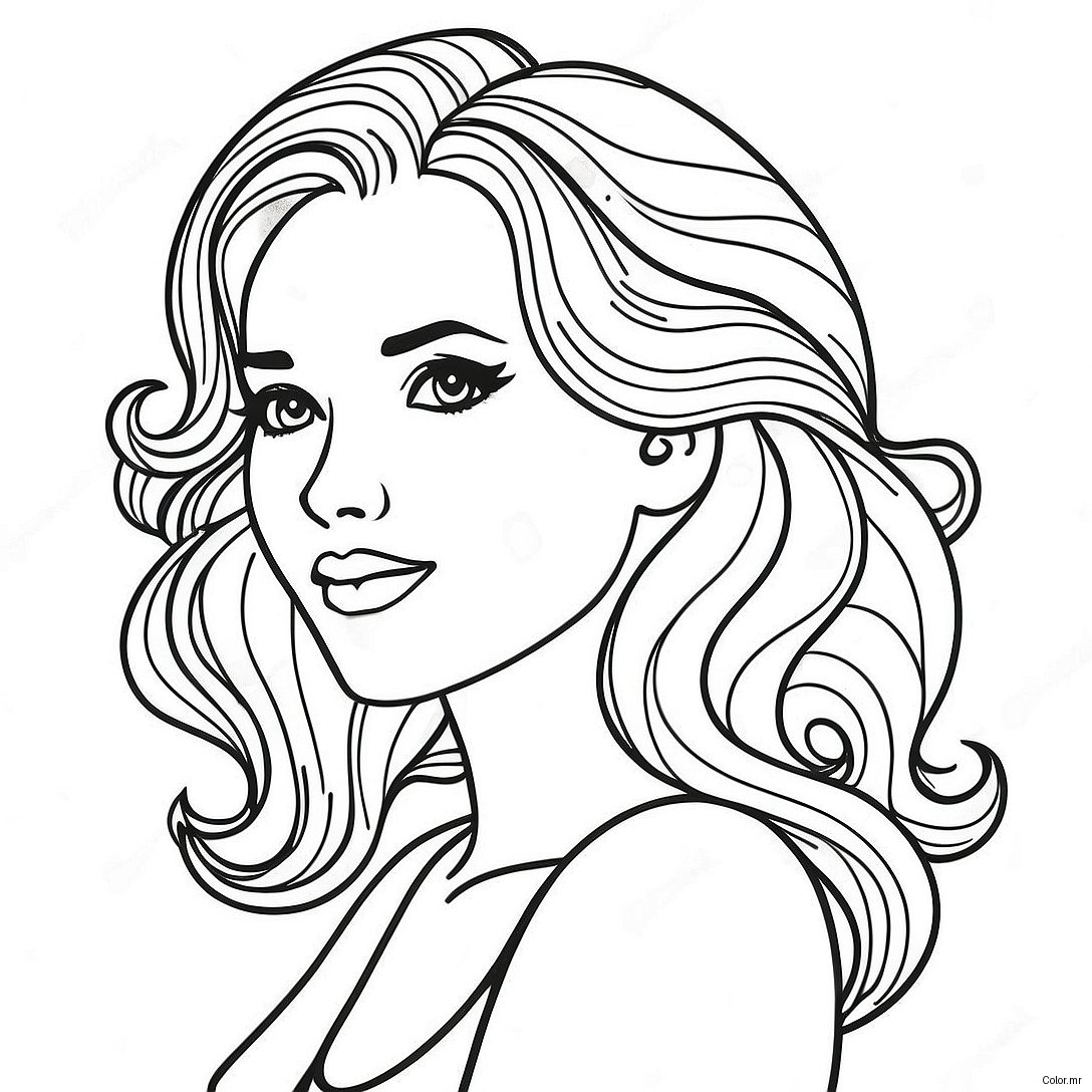 Pagina Para Colorir Cabelo Realista 34022 18077