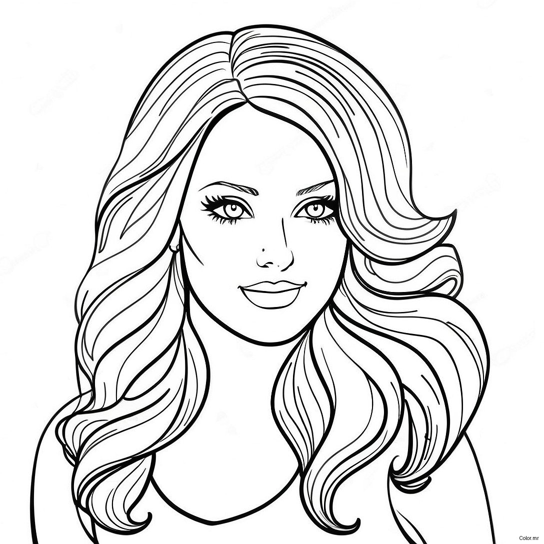 Pagina Para Colorir Cabelo Realista 34022 18079