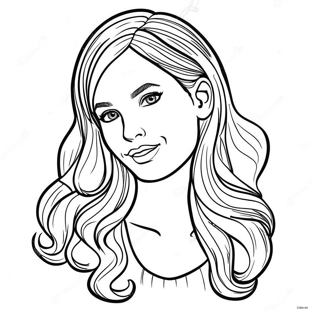 Pagina Para Colorir Cabelo Realista 34022 18080
