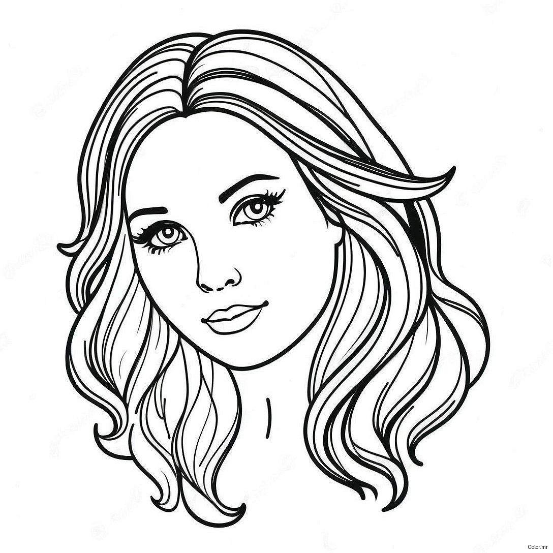 Pagina Para Colorir Cabelo Realista 34022 28277