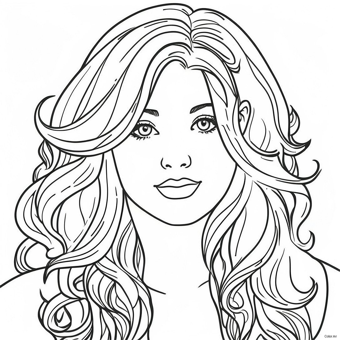 Pagina Para Colorir Cabelo Realista 34022 28278