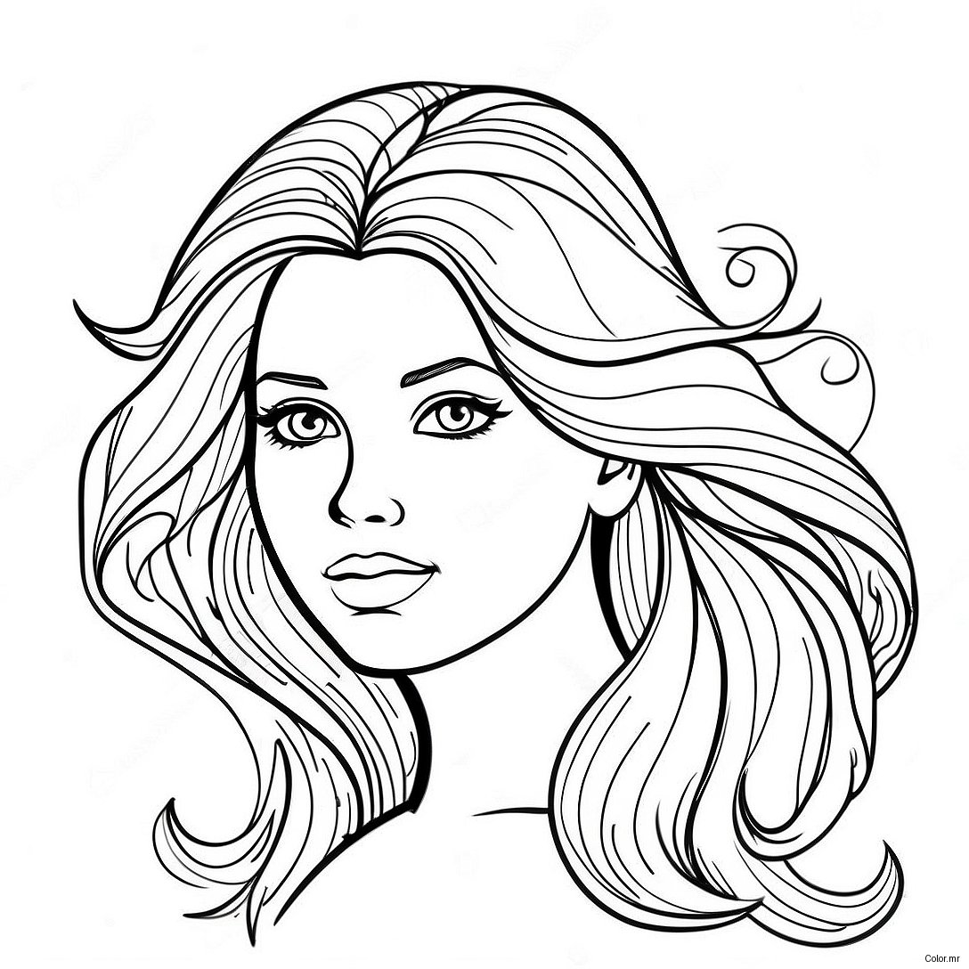 Pagina Para Colorir Cabelo Realista 34022 28279